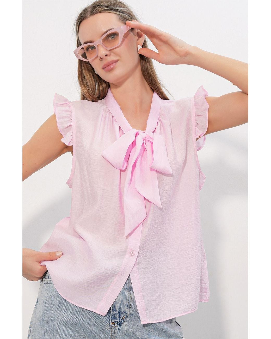 Bigdart Pink Viscose Nylon Shirt