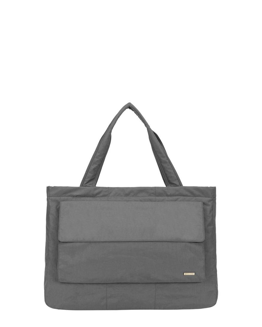 Smith & Canova Gray Oversized Landscape Nylon Tote
