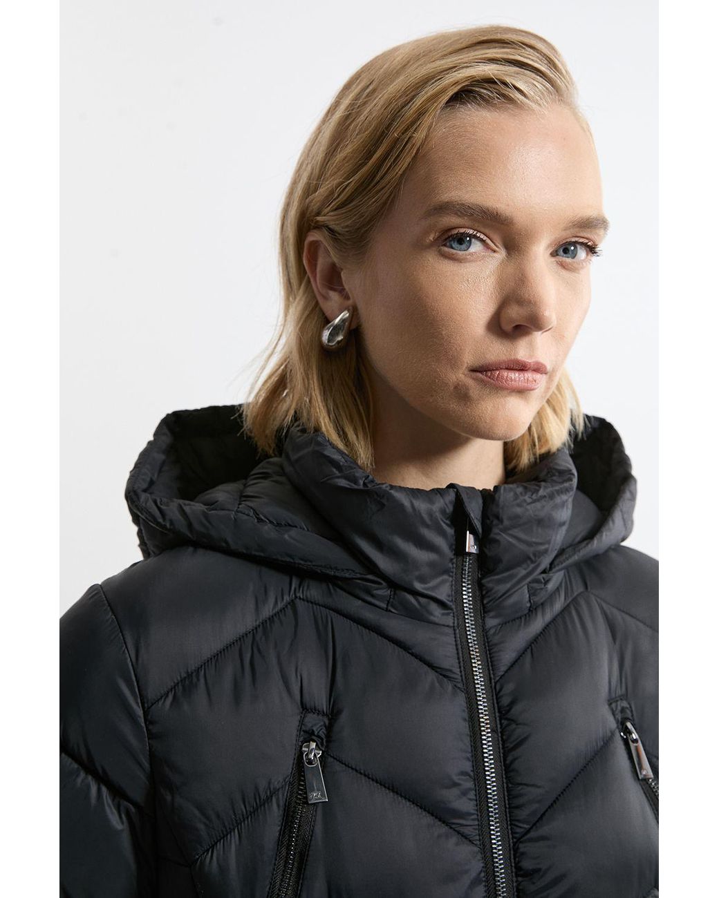 Karen Millen Black Lightweight Packable Coat
