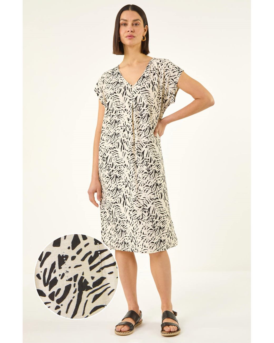 Roman Metallic Speckled Sparkle Shift Dress