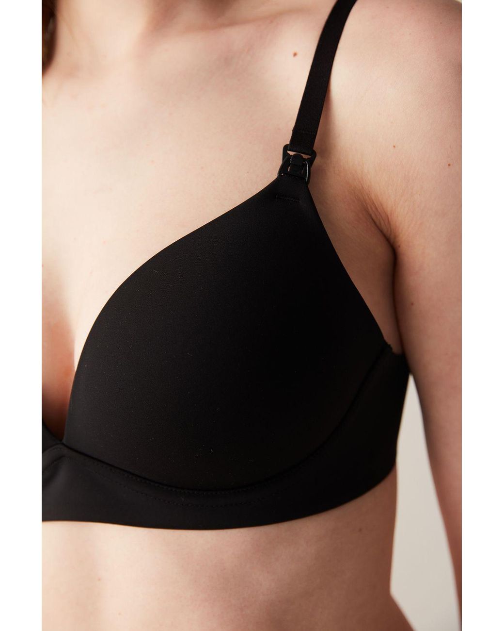 Penti Black Padded Nursing Bra With Adjustable Straps