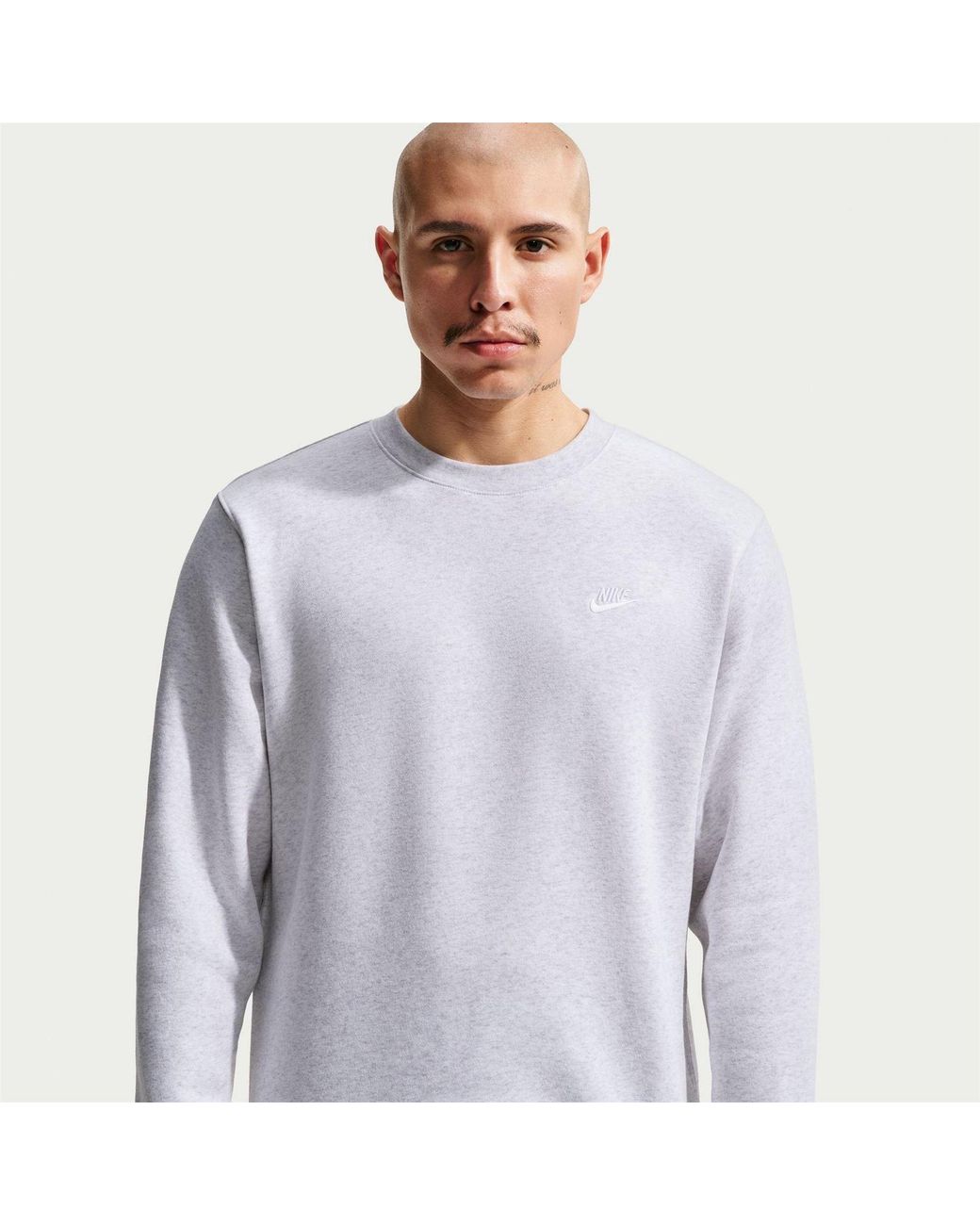 Nike White Sportswear Club Crew for men