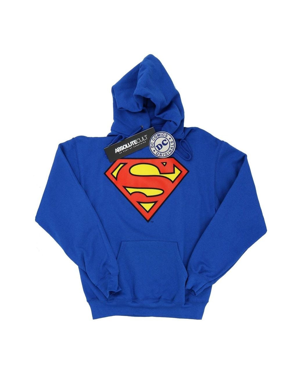 Dc Comics Blue Superman Logo Hoodie (Royal) for men