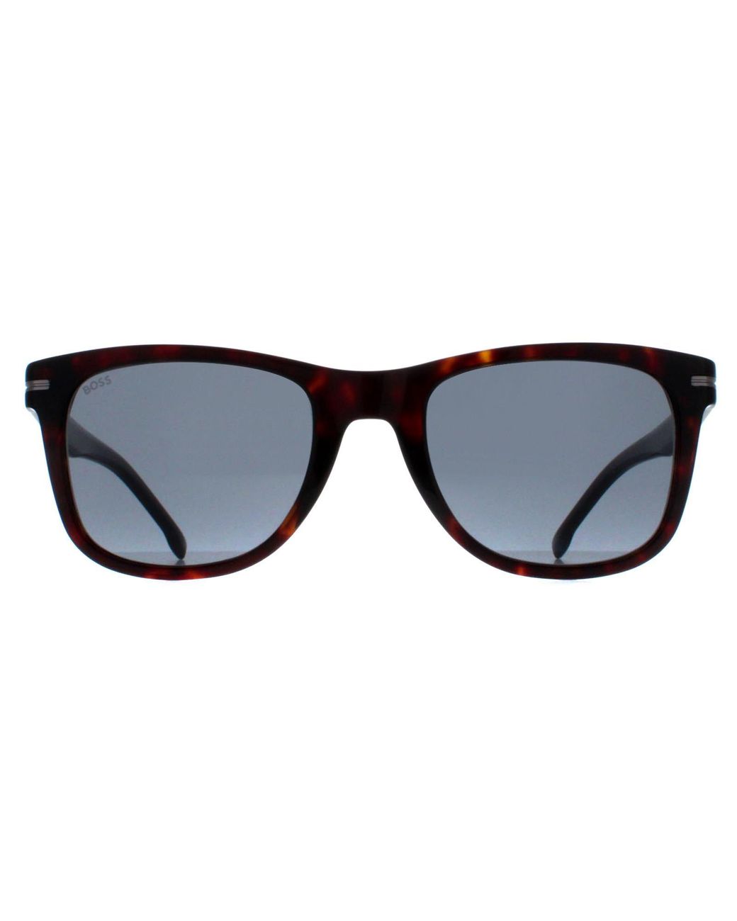 Boss Black Rectangular Acetate Sunglasses with UV Protection for men