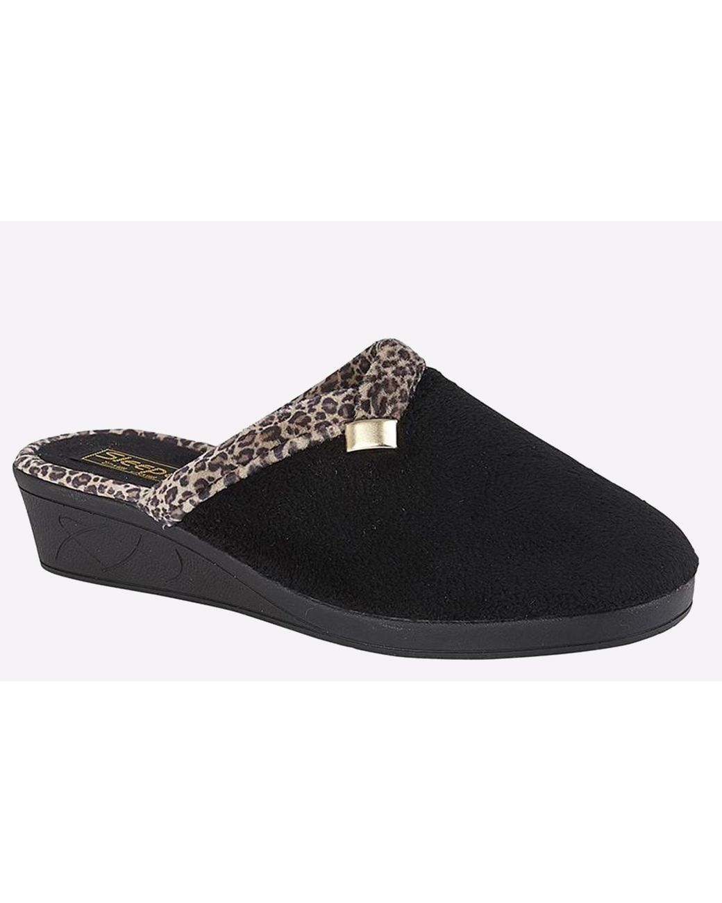 Sleeper Black Jackie Mule Slippers