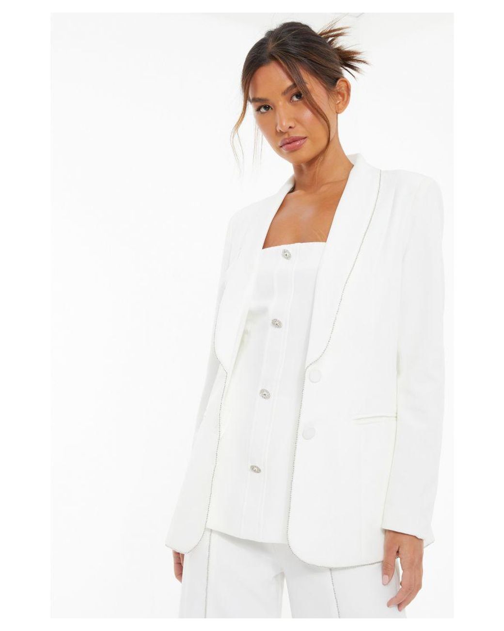 Quiz white blazer best sale