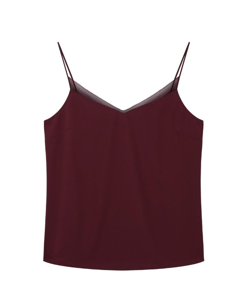 Ted Baker Purple Lulea Chiffon Insert Oxblood Cami Top