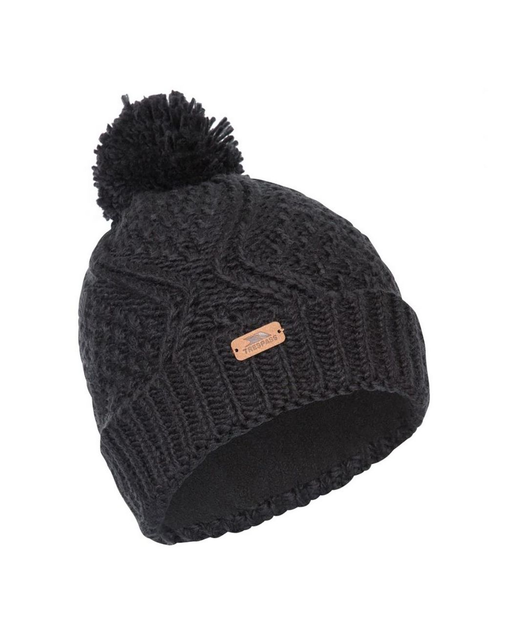 Trespass Black Ladies Zyra Knitted Beanie