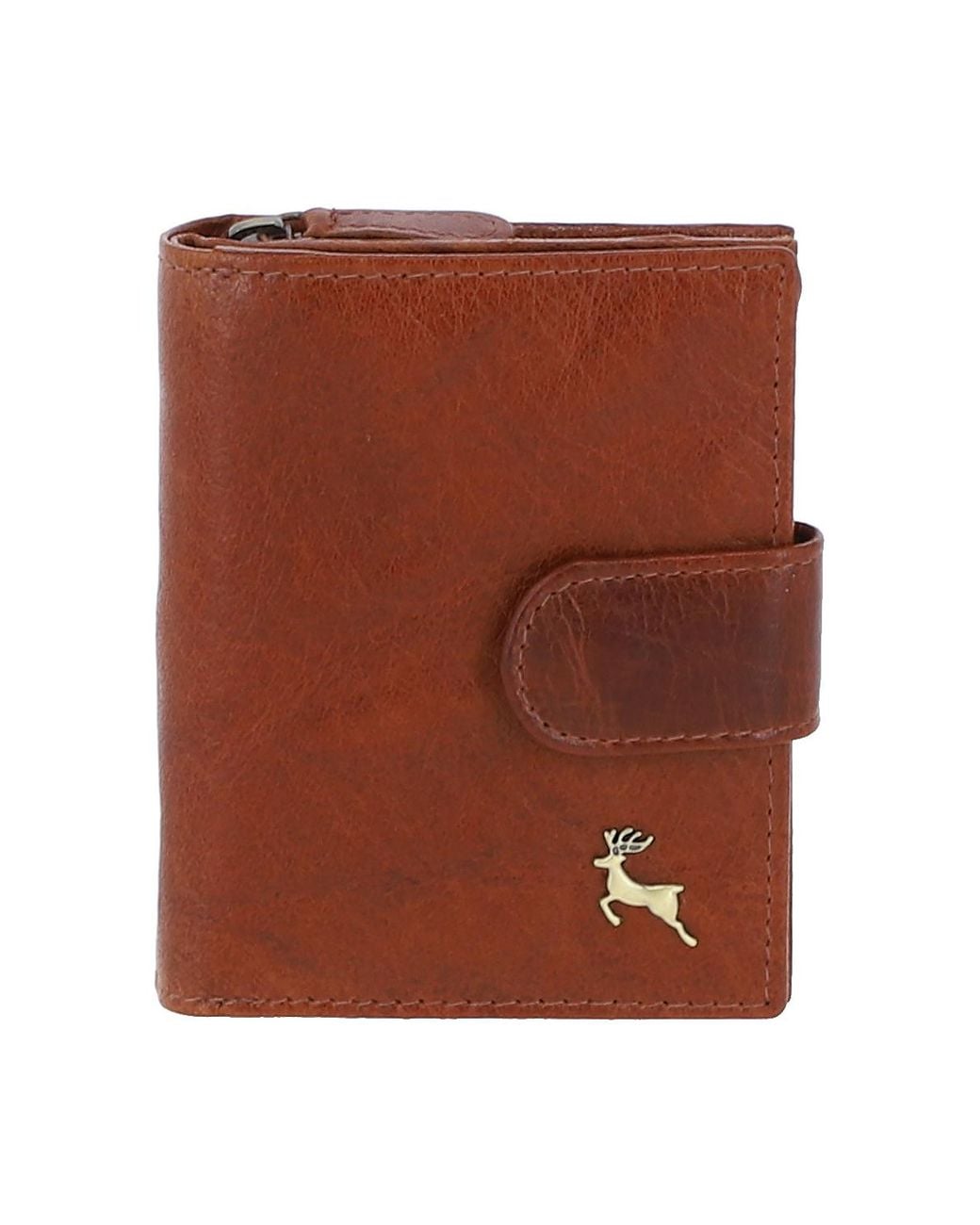 Ashwood Leather Brown 'G-Purse' Vintage Wash Real Wallet Purse