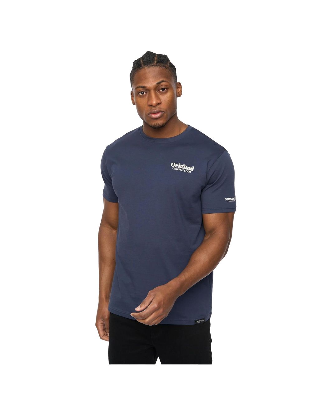 Crosshatch Blue Simtanks T-Shirt Cotton for men
