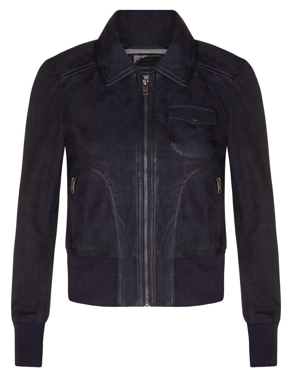 Infinity Leather Ma-1 Varsity Bomberjack-Modbury in het Blue