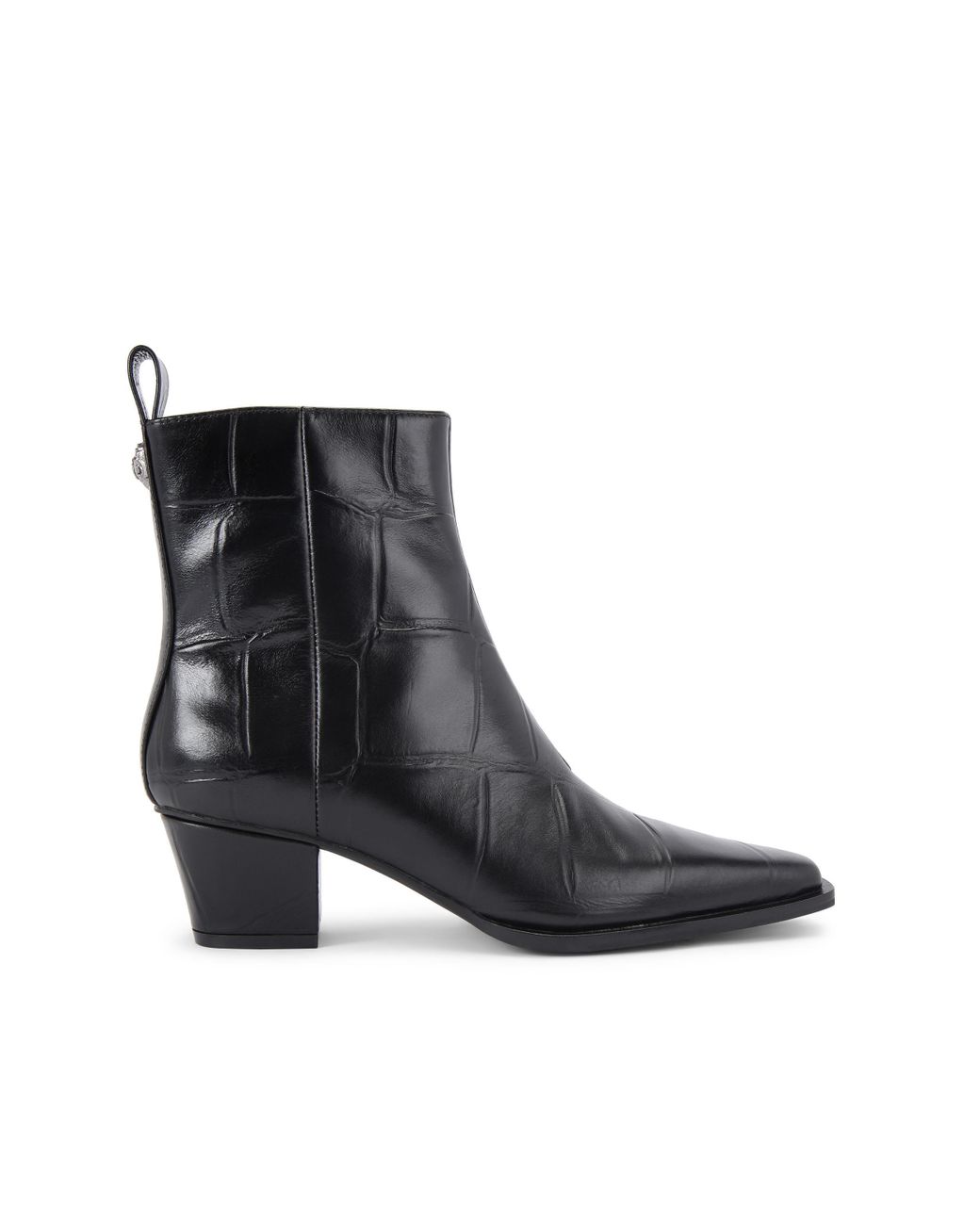 Kurt Geiger Black Leather Mini Eagle Ankle Boots