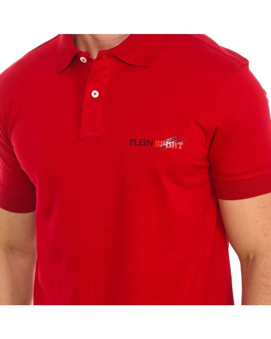 Philipp Plein Red Pips511 Short-Sleeved Polo Shirt for men