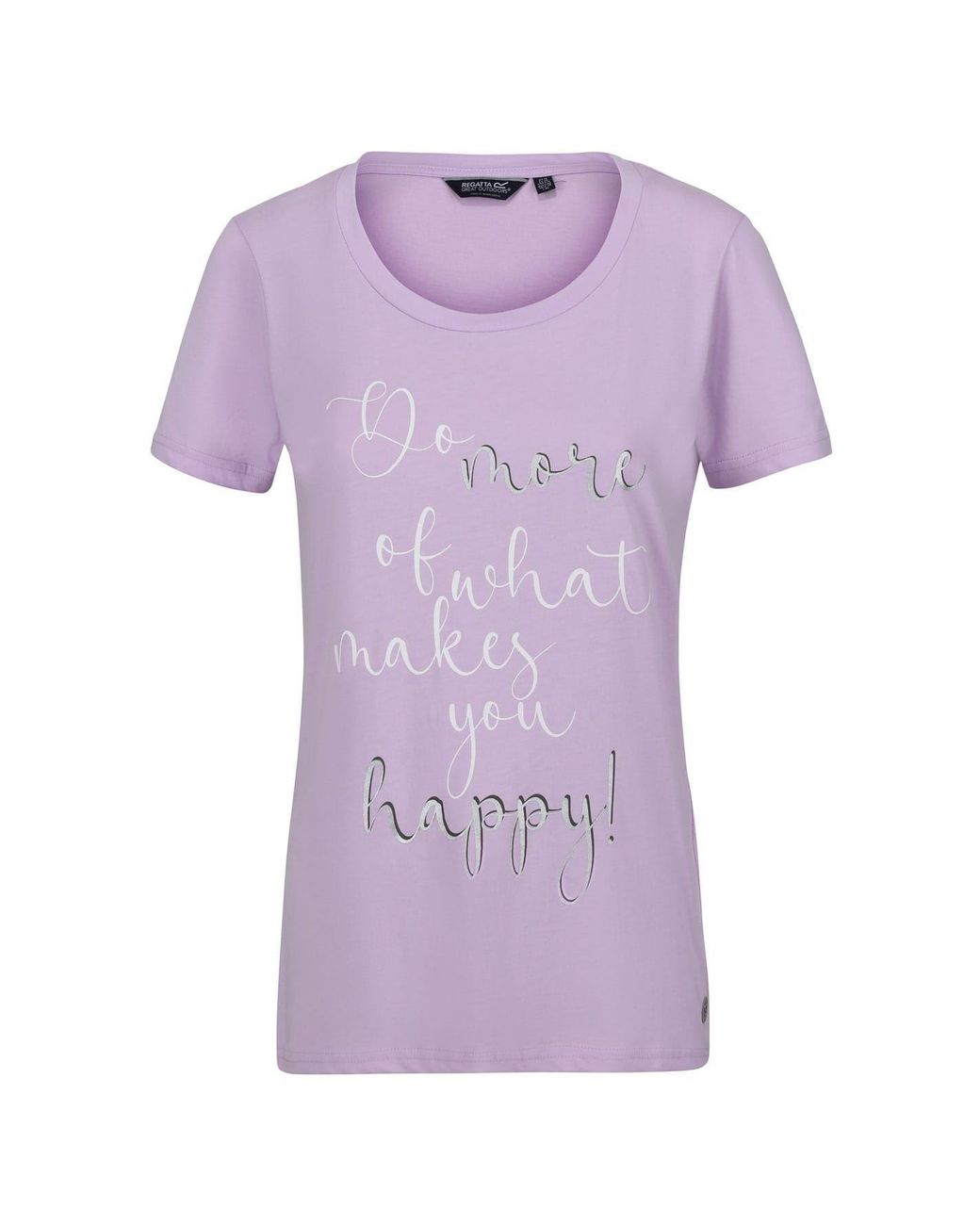 Regatta Purple Scoop Neck Lettering Regular Fit T-Shirt