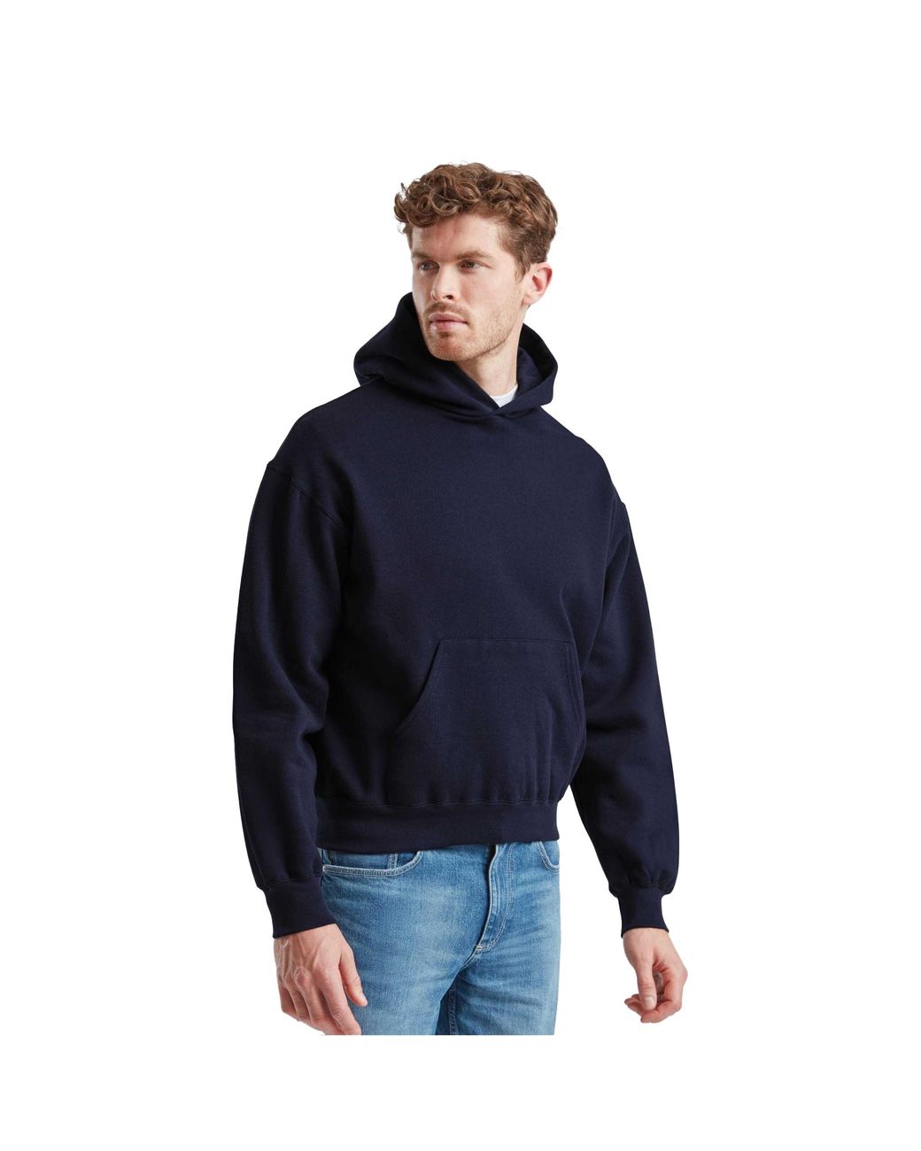 Fruit Of The Loom Blue Supercotton Hoodie (Deep)