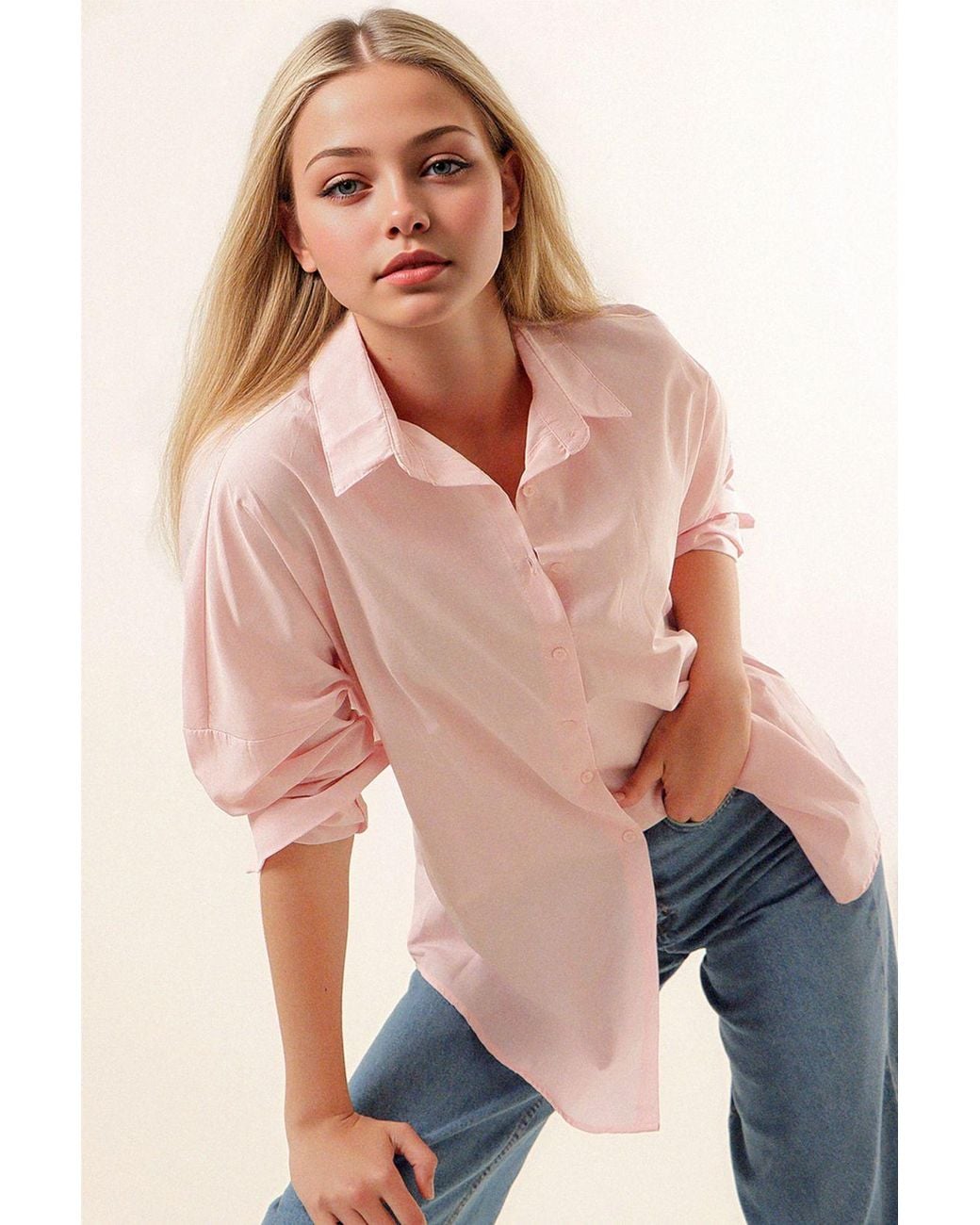 Bigdart Multicolor Oversized Poplin 2-Pack Shirt