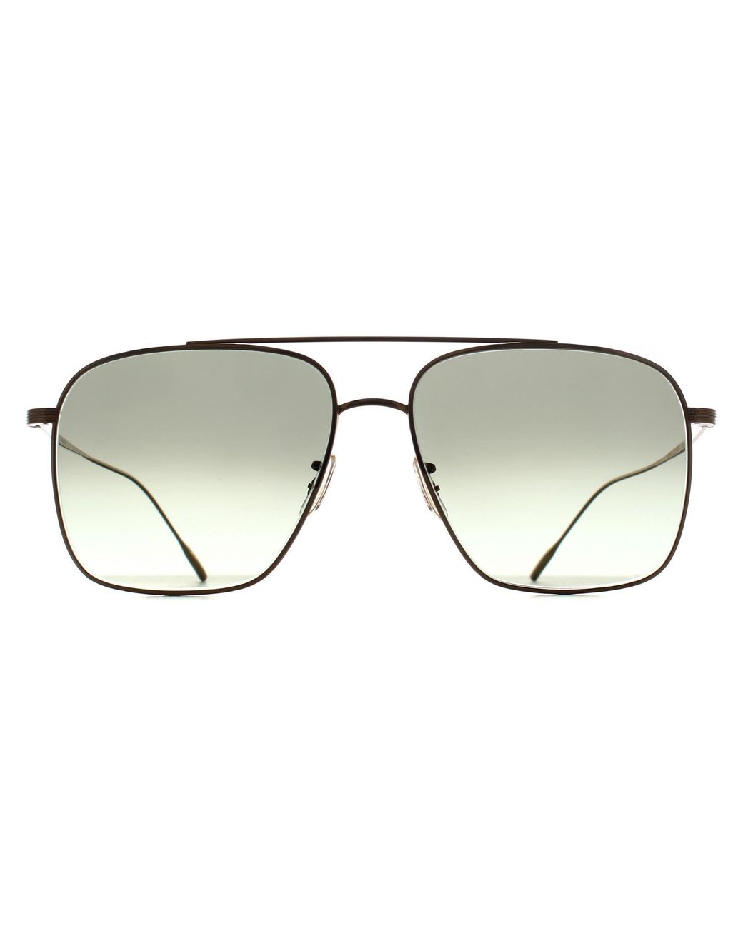 Oliver Peoples Brown Rectangle Shiny G-15 Gradient Ov1320St Dresner Metal