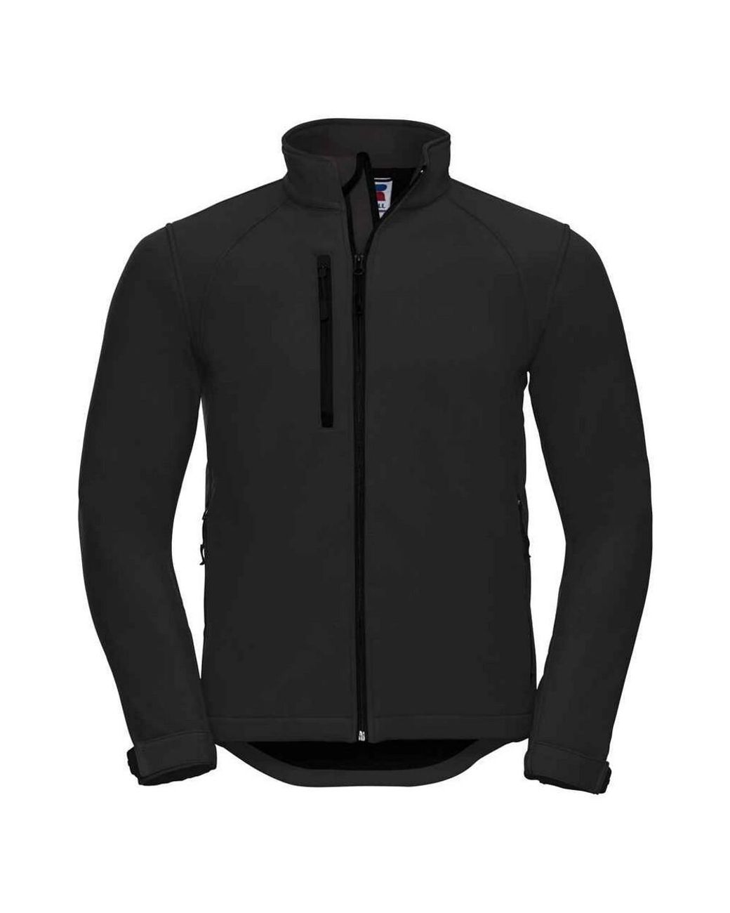 Russell Black Plain Soft Shell Jacket for men