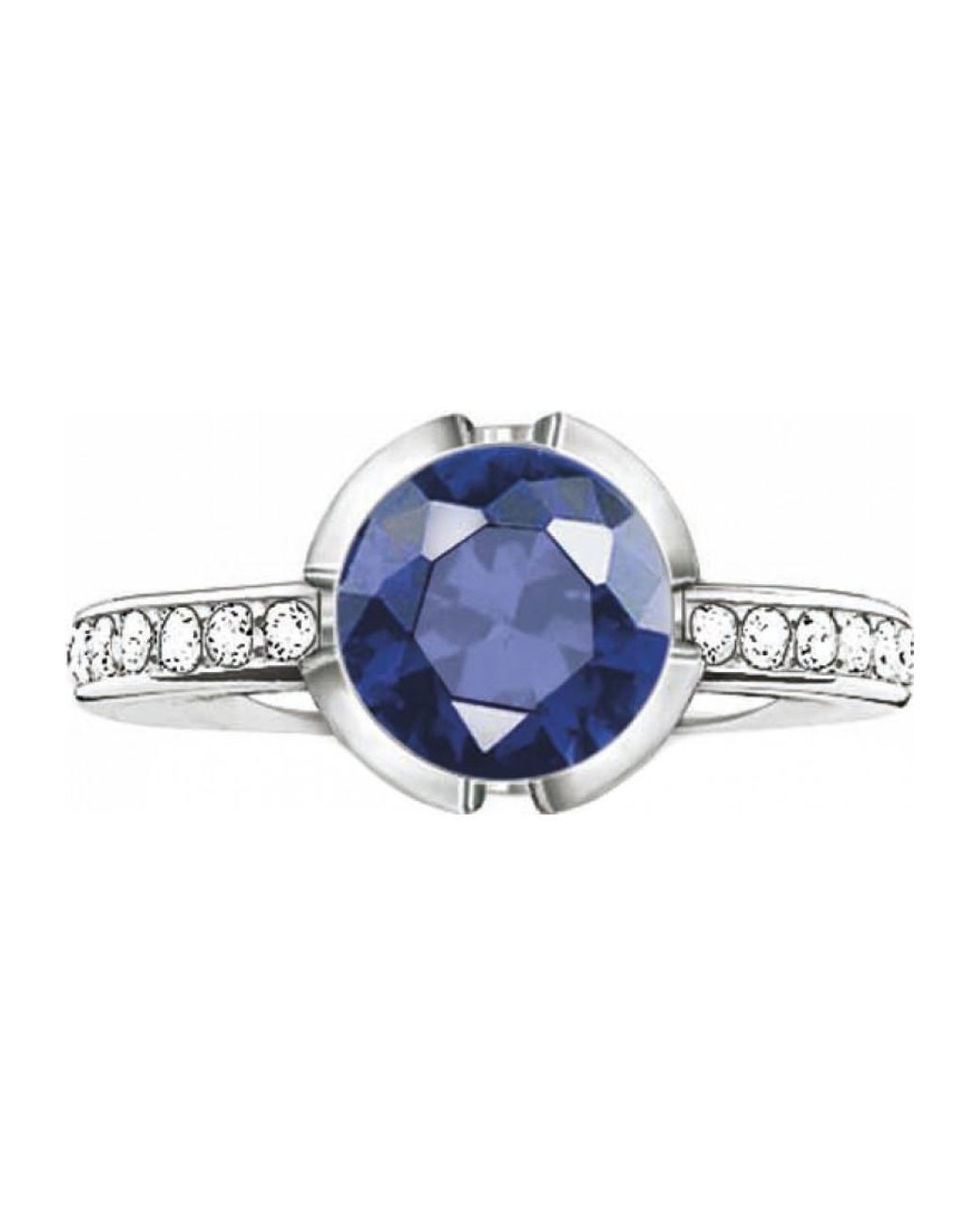 Thomas Sabo Blue Tr2035-050-32-54 Ladies Ring Sterling