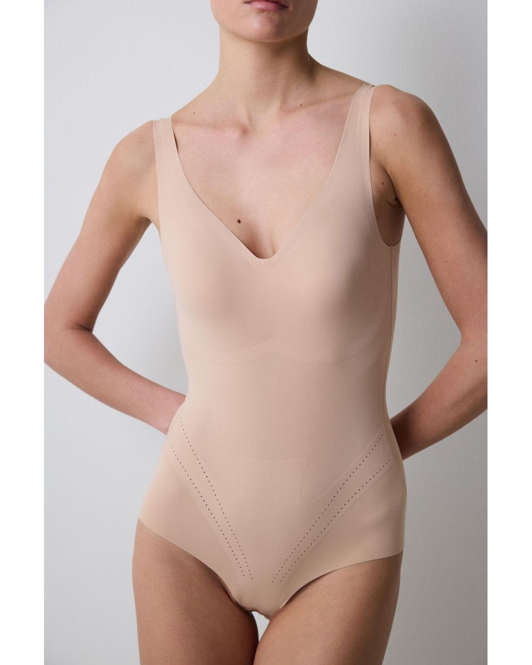Penti Pink High-Waist Knitted Corset Body