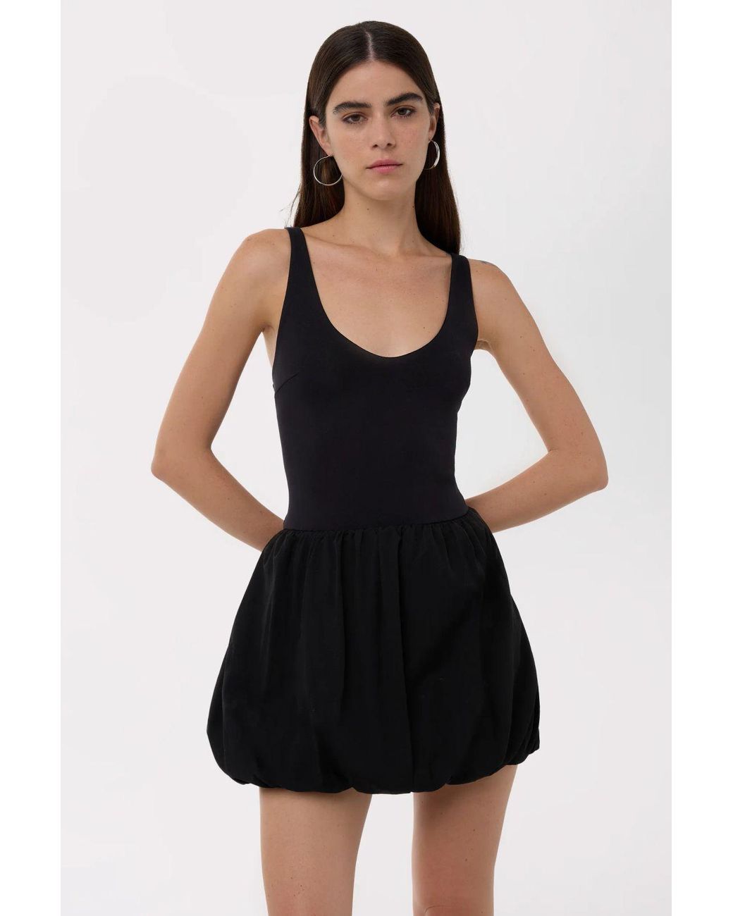 Hiccup Black Balloon Skirt Mini Dress