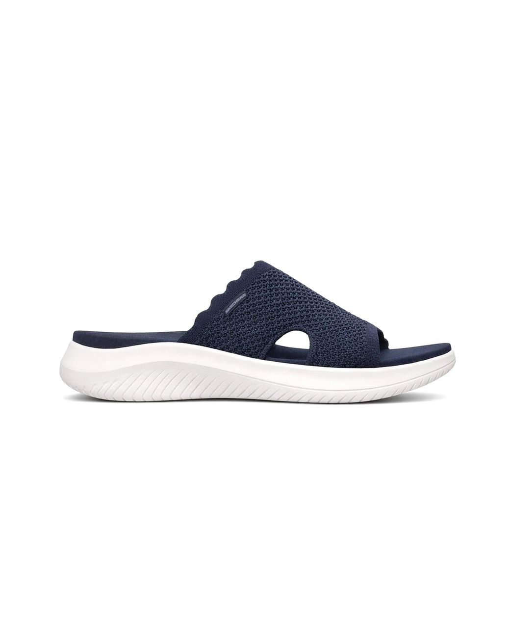Skechers Blue Ultra Flex 3.0 Sandal-Bring I Sliders Textile