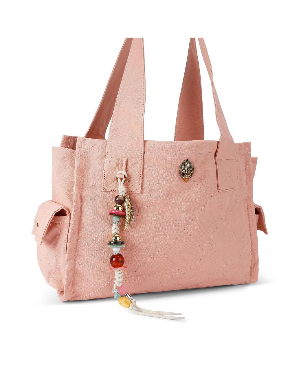 Kurt Geiger Pink Canvas Celia Tote Bag