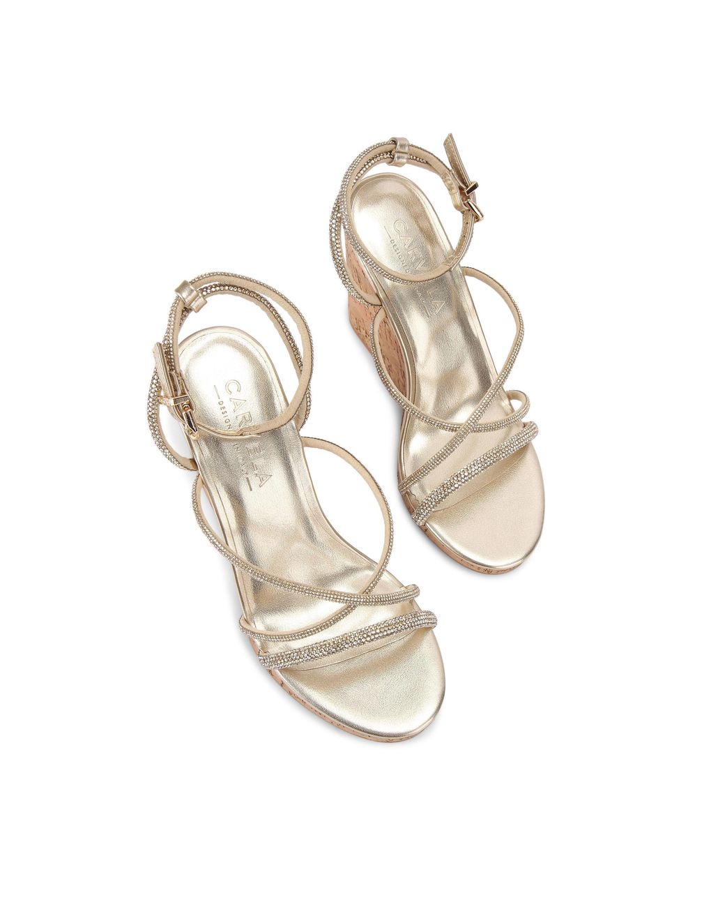 Carvela Kurt Geiger Metallic Ravello Wedge Heels