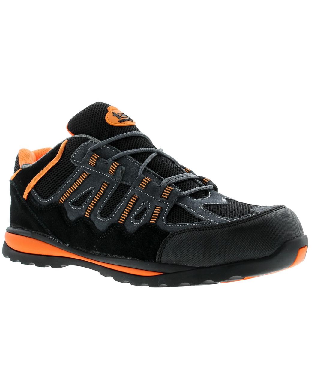 Tradesafe Black Raft Leather Safety Trainers Suede for men