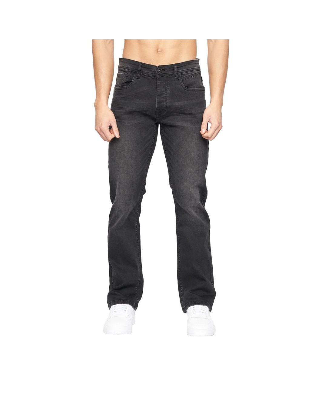 Crosshatch Black Winsbury Bootcut Jeans Wash) for men