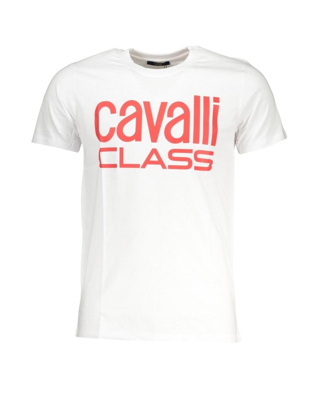 Roberto Cavalli White Bold Logo T-Shirt for men