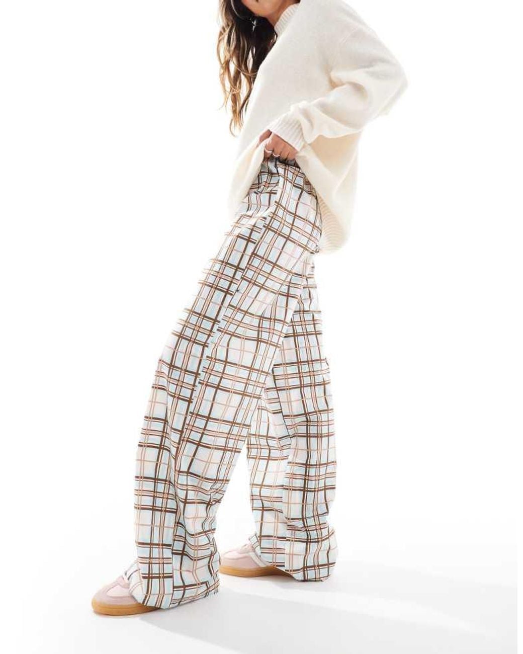 ONLY White Pull On Wide Leg Trouser