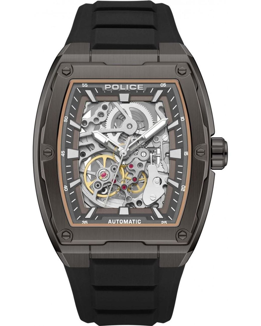 Police Black Pewgr0000903 Skeletor Watch for men