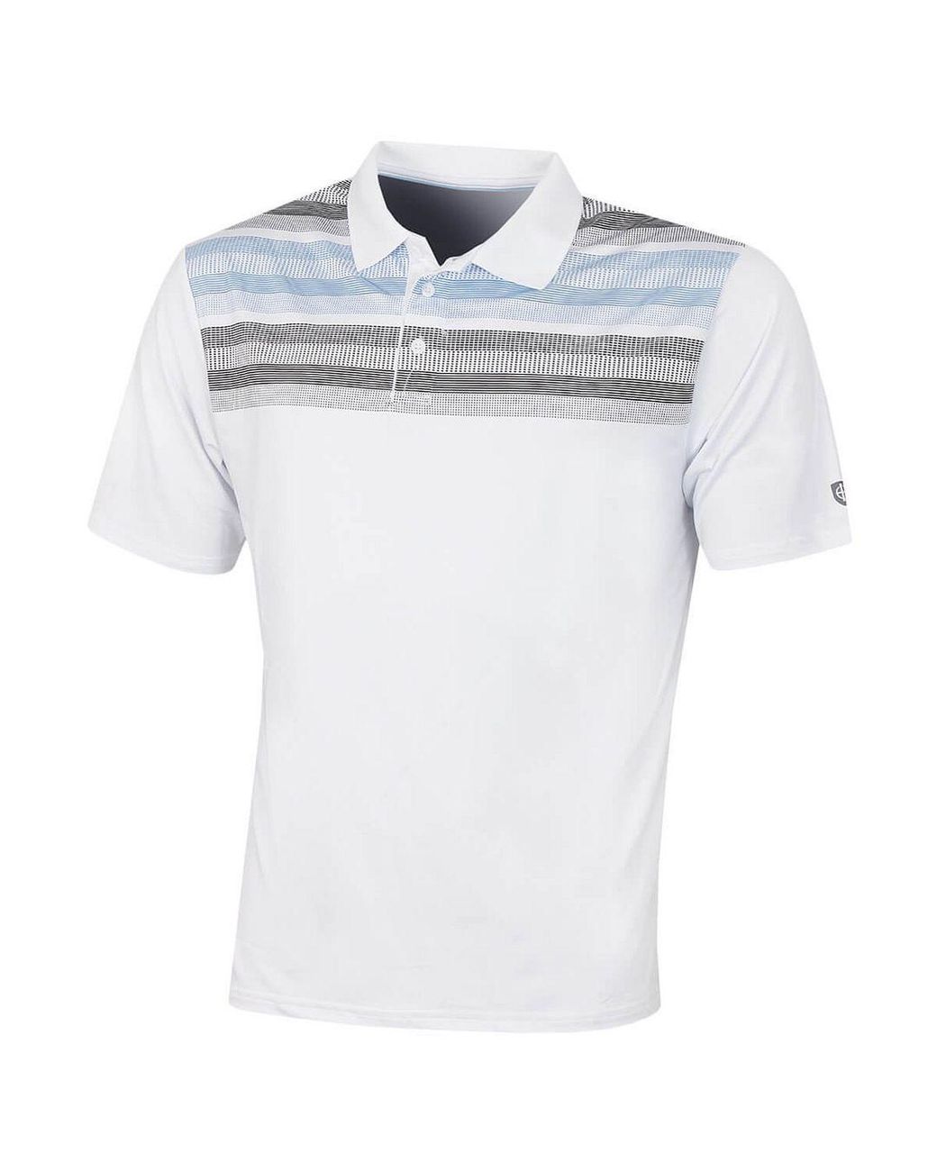 Island Green White Matrix Print Golf Polo Shirt for men