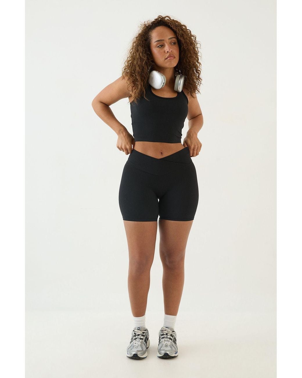 DSGN Studio Black Ultra Sculpt Cut Out Racer Back Sports Bra