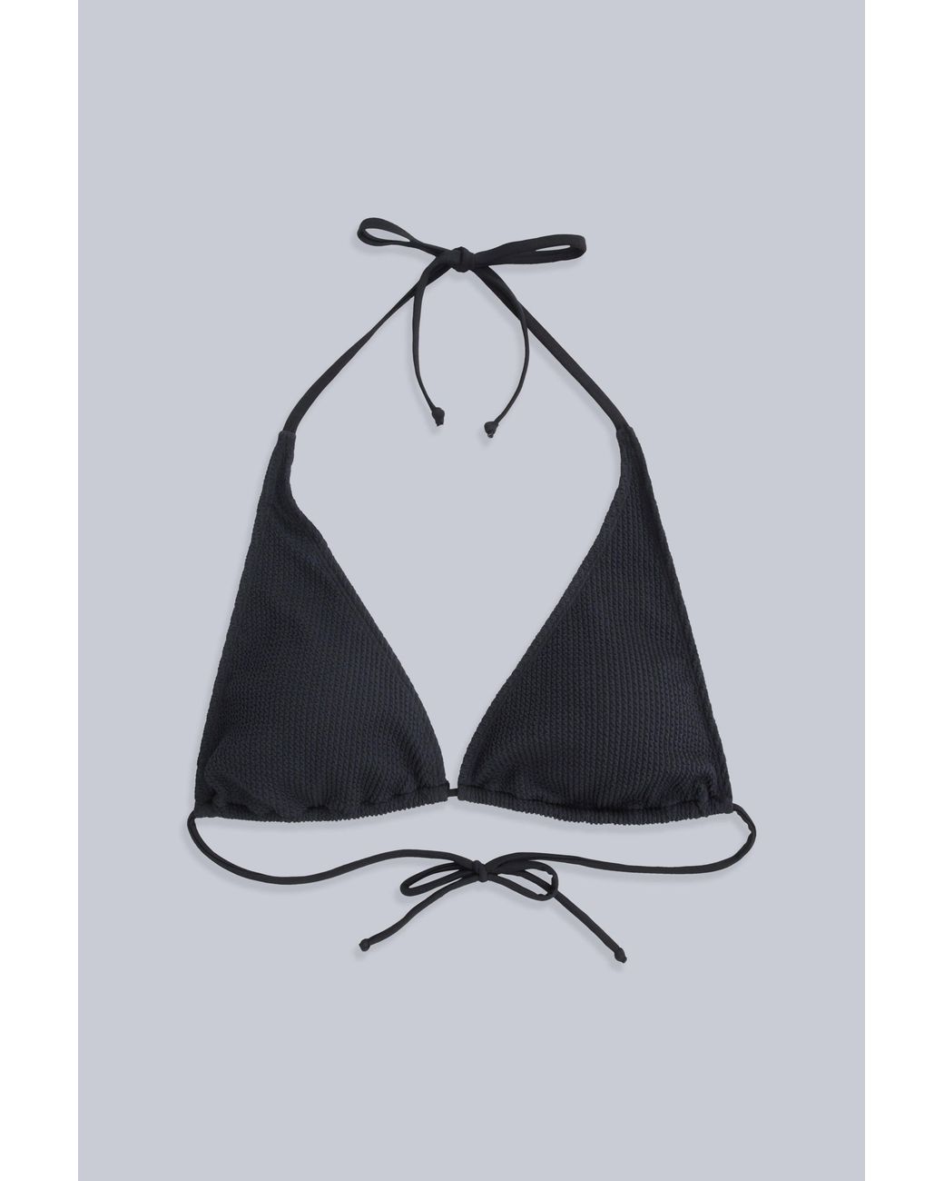 Mountain Warehouse Black 'Iona' Halter Crinkle Bikini Top Sun Protection Quick Dry Stretchy Swimwear