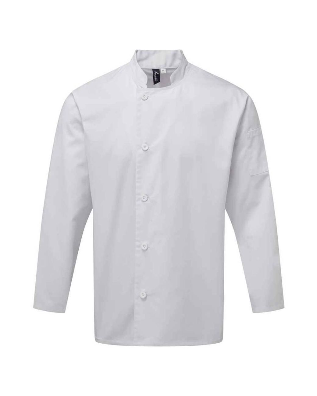 PREMIER White Essential Long-Sleeved Chef Jacket for men