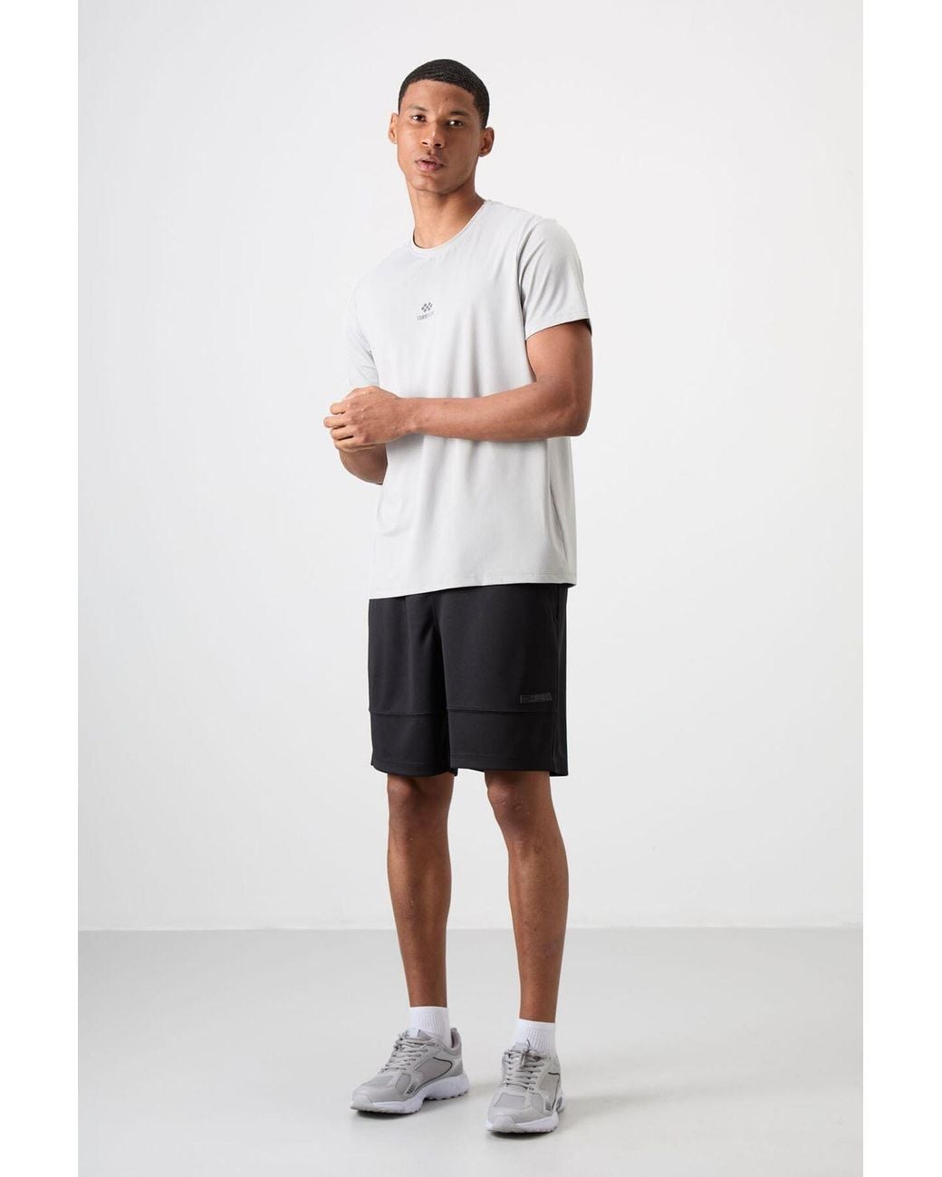 TOMMY LIFE White Logo Patch Short-Sleeve T-Shirt for men