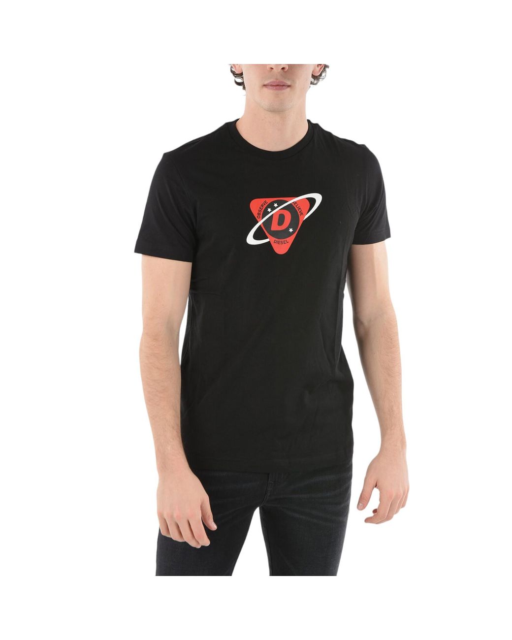 DIESEL Black T-Diegos T Shirt Casual Tee for men