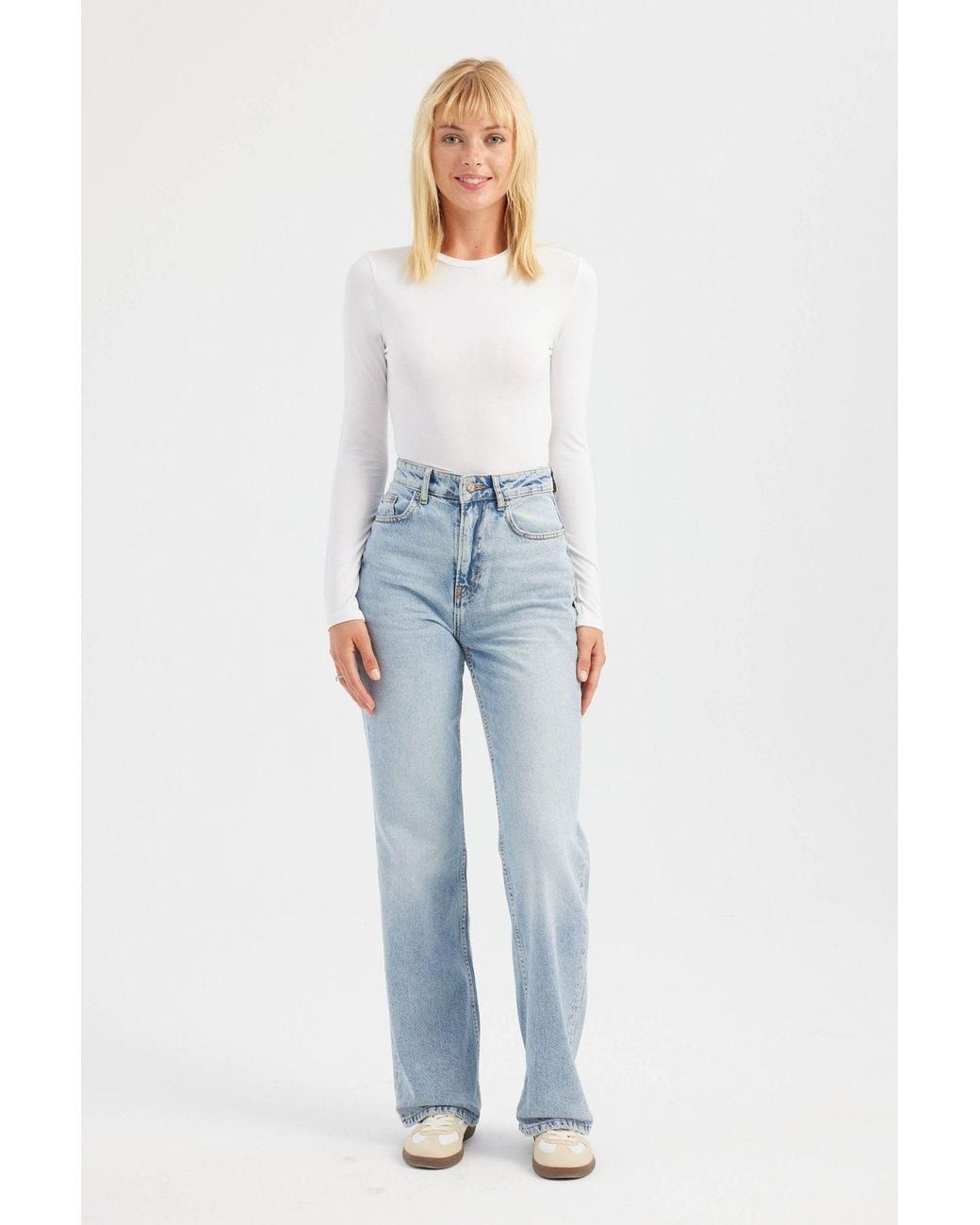 Hiccup Blue Scoop Neck Basic Top