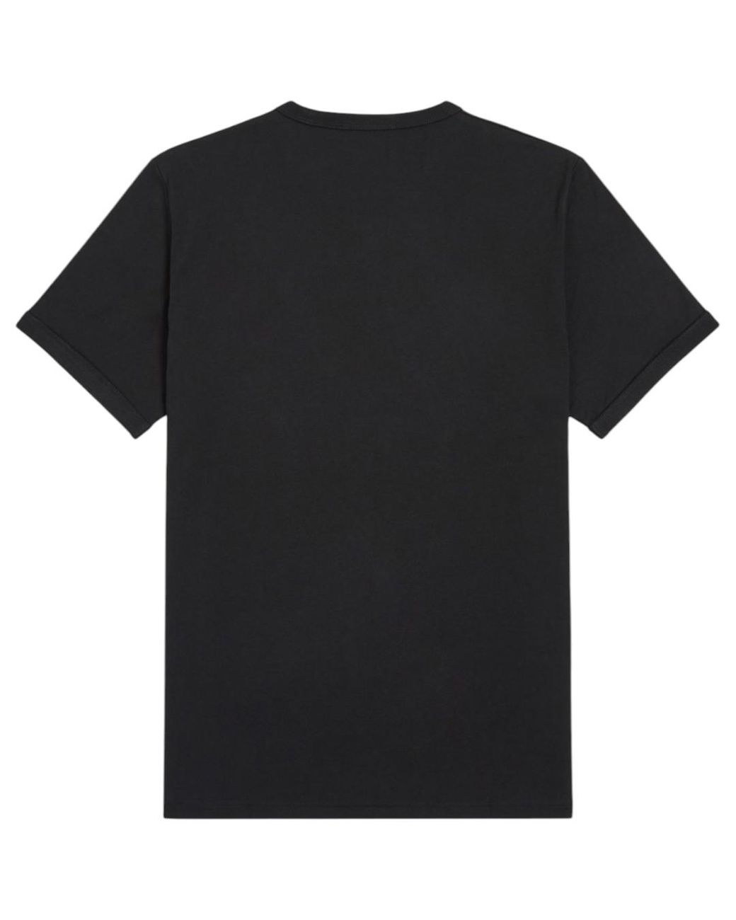 Fred Perry Black Ringer T-Shirt Cotton for men