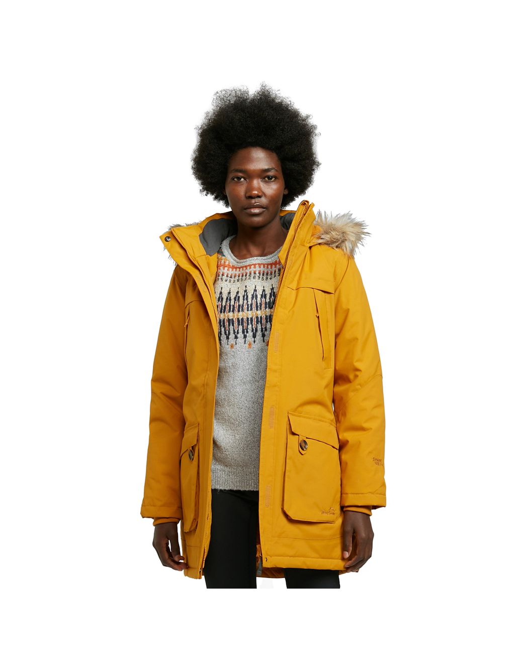 Peter Storm Metallic Paloma Waterproof Parka Jacket With Faux Fur Lined Hood, Winter Coat