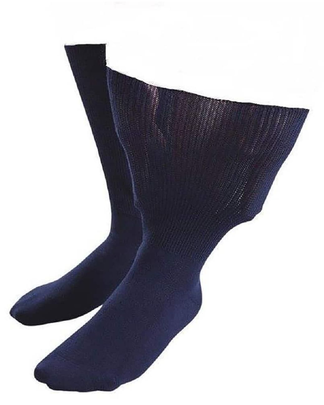 IOMI Blue Extra Wide Soft Cotton Oedema Socks For Swollen Feet
