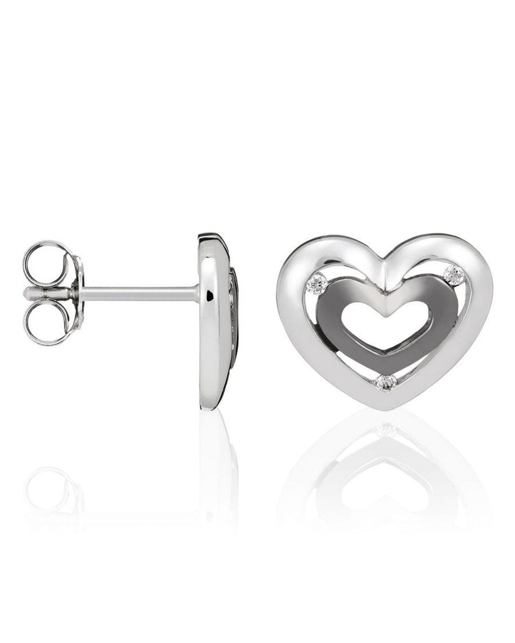 Orphelia Metallic 925 Sterling Stud Earrings