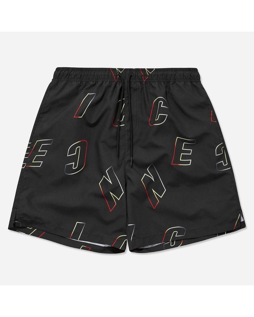 Nicce London Black Surface Swim Shorts for men