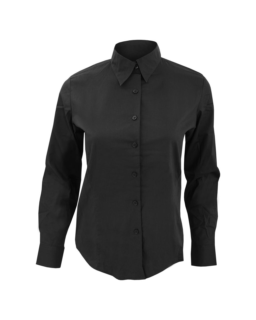 Sol's Black Ladies Eden Long Sleeve Fitted Work Shirt