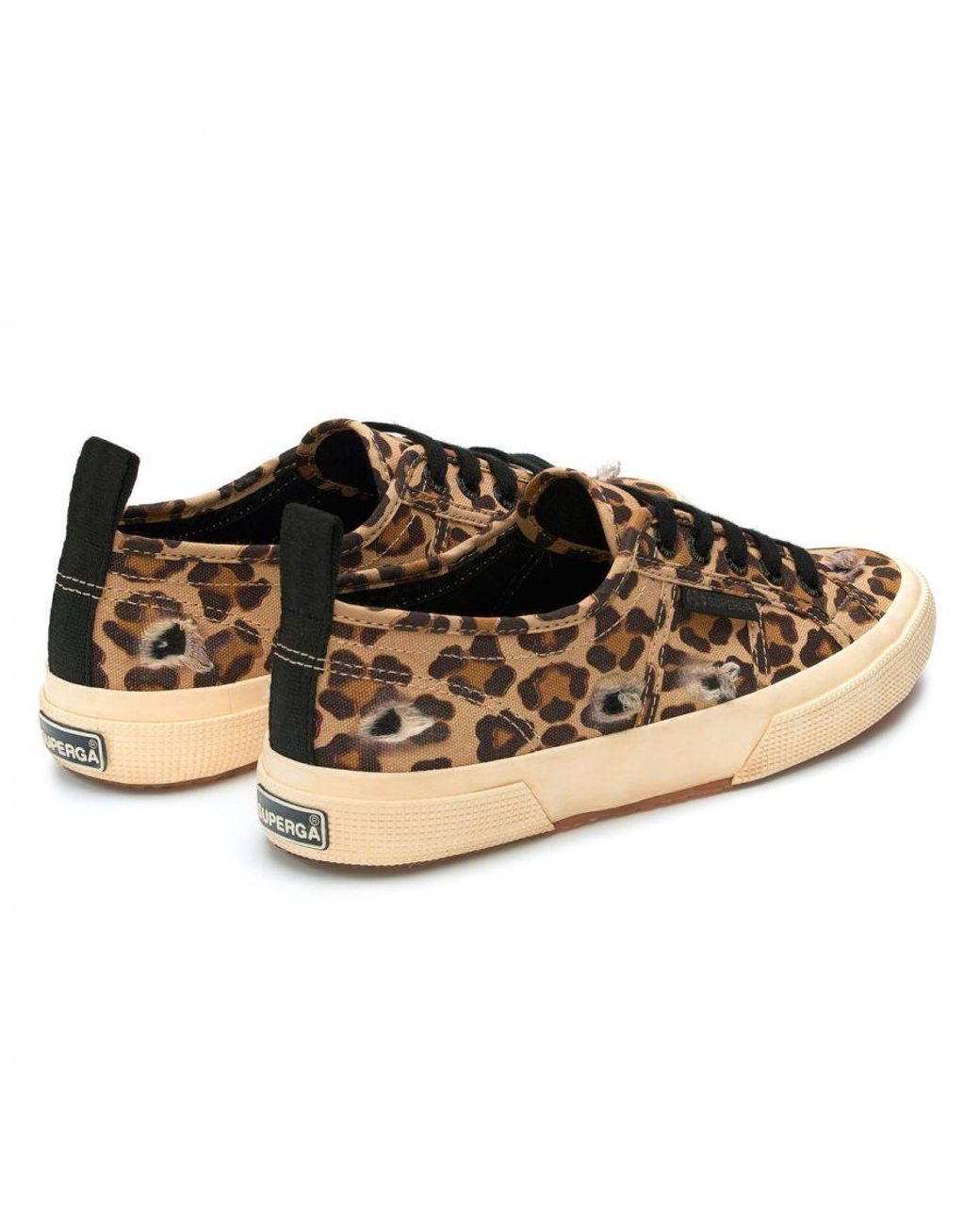 Superga 2750 Light Leopard Print, Sneakers Donna In Cotone Con Suola In Gomma, Beige Fantasia Leopardata
