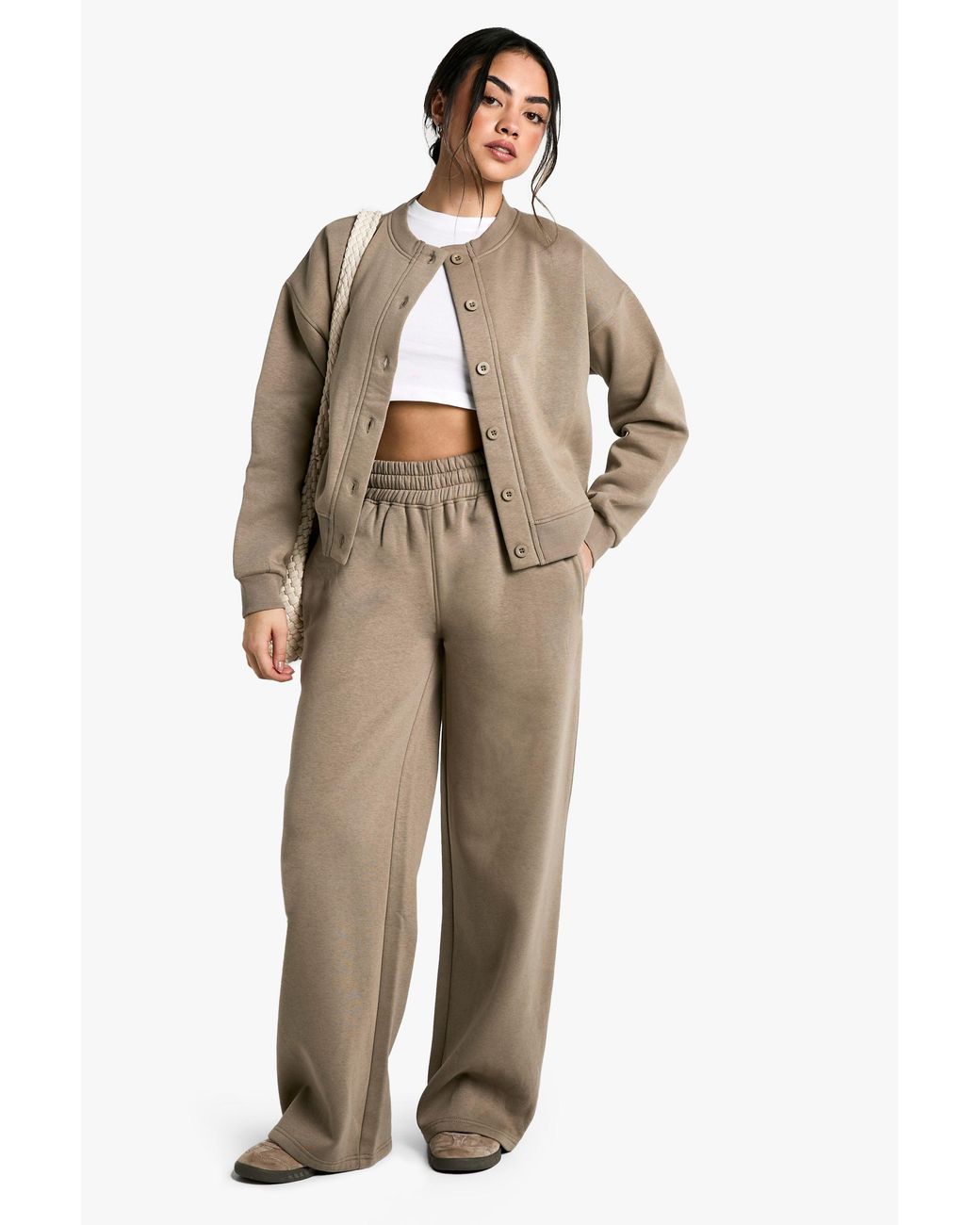 Boohoo Natural Wide Leg Jogger