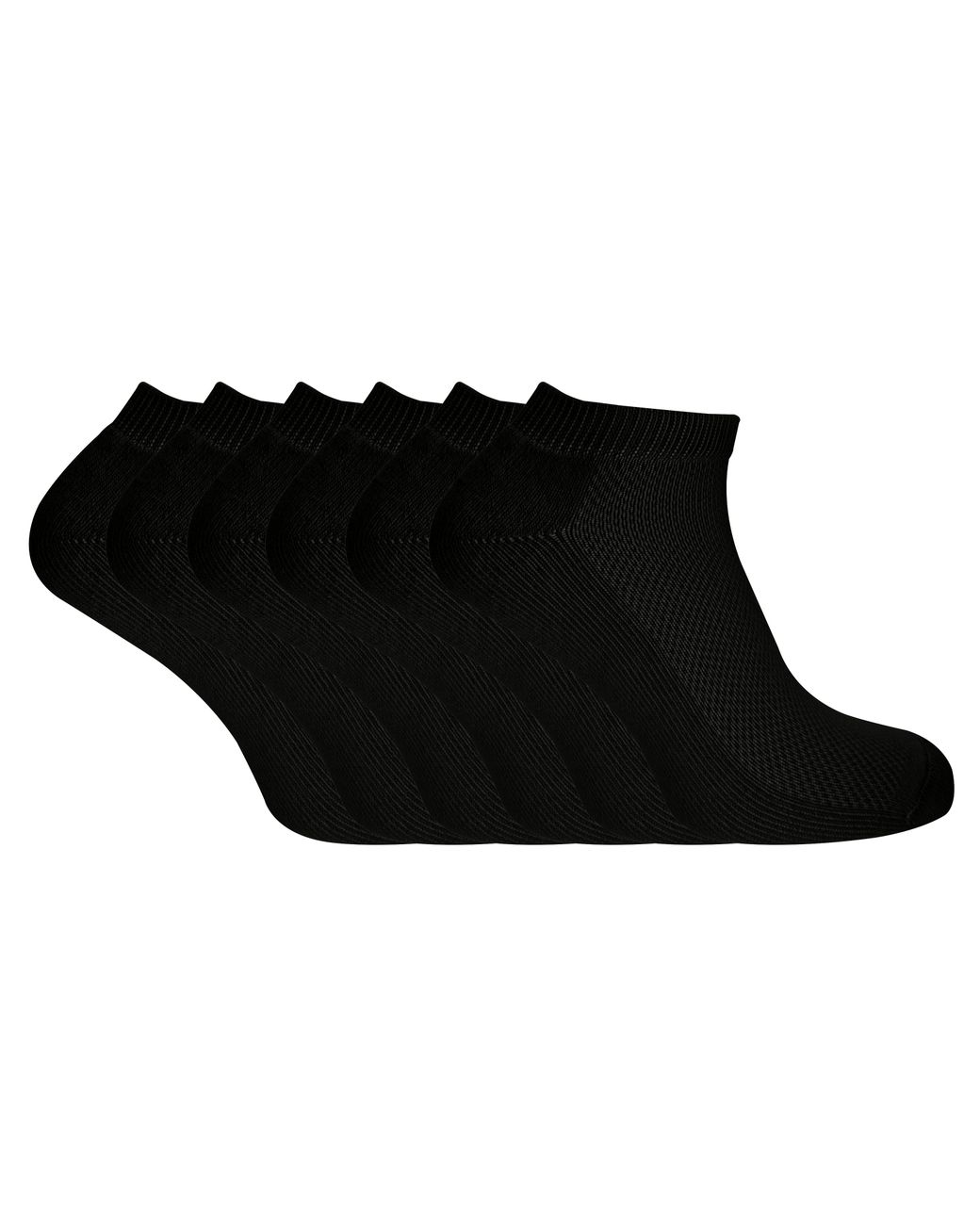 Sock Snob Black 6 Pack Low Cut Bamboo Organic Cotton Trainer Socks for men