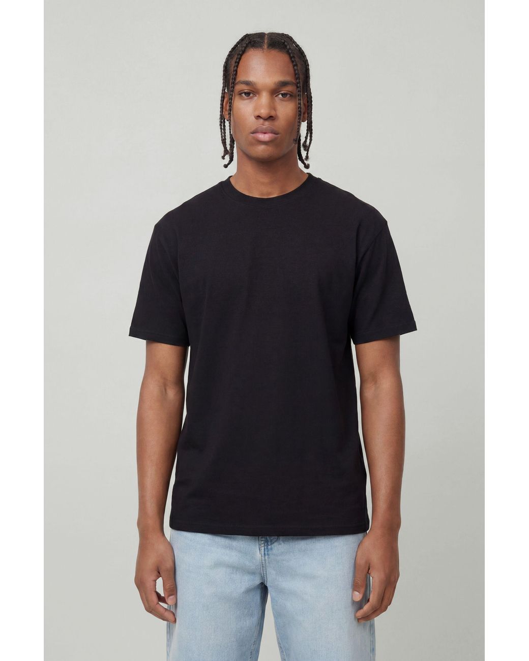BoohooMAN Blue Oversized Monte Carlo Palm Print T-Shirt for men